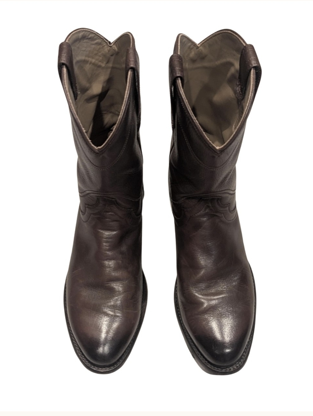 Tecovas The Earl Dark Brown Leather Cowboy Boots - Picture 2 of 7